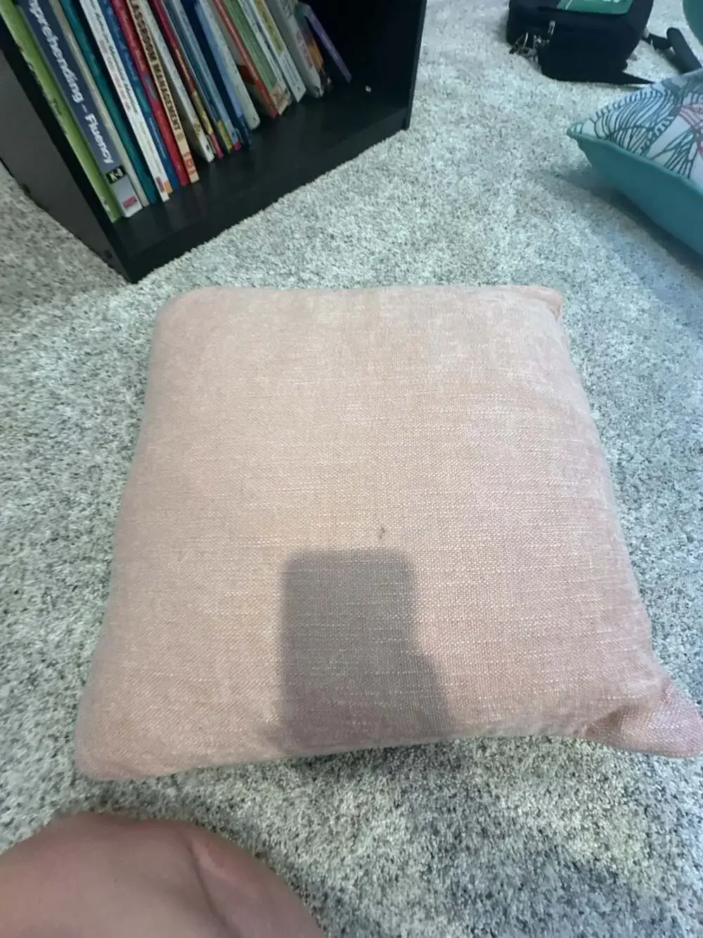 Milli Home Solid Pink Textured Decorative Throw Pillows